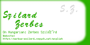 szilard zerbes business card